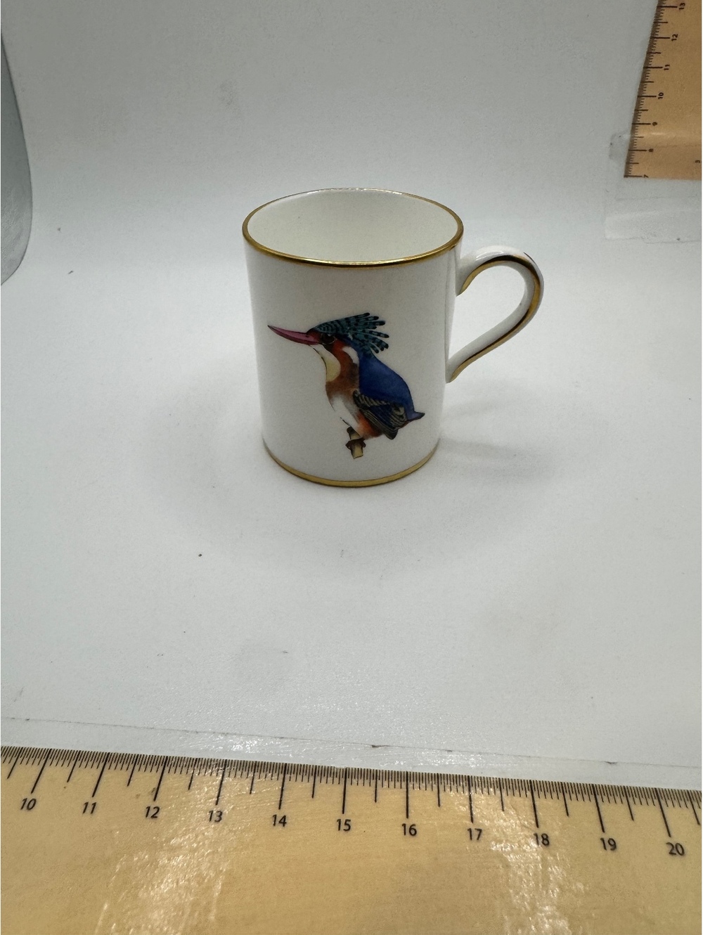 Vintage Hammersley Bone China Mug with Malachite Kingfisher Design Made in Kenya